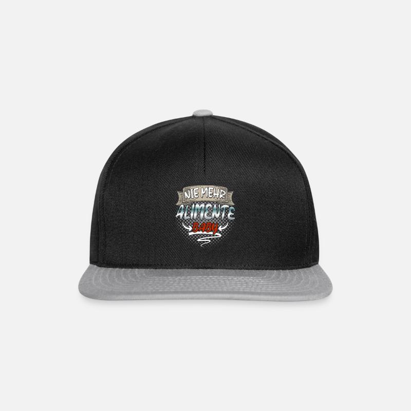 Nie mehr Alimente - Snapback Cap - Schwarz/Grau