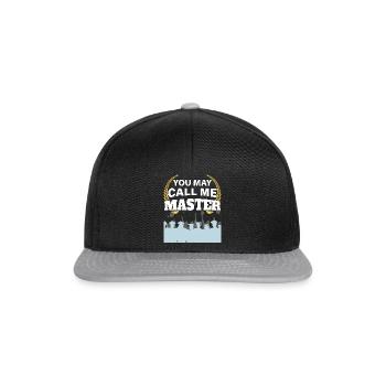 You can call me Master Abschluss Design - Snapback Cap - Schwarz/Grau - Vorne