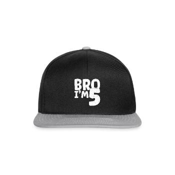 Frère, j’ai 5 ans - Casquette snapback - noir/gris - Devant