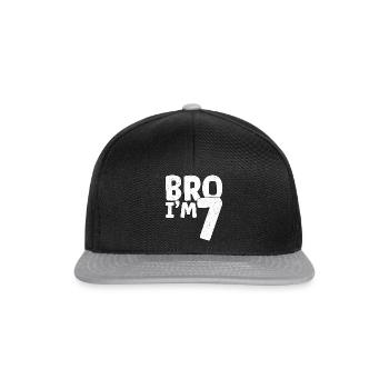 Frère, j’ai sept ans - Casquette snapback - noir/gris - Devant