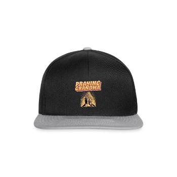 Grand-mère en prière - Betende Oma - Casquette snapback - noir/gris - Devant
