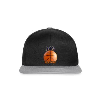 Horizon de basket-ball vintage de New York - Casquette snapback - noir/gris - Devant