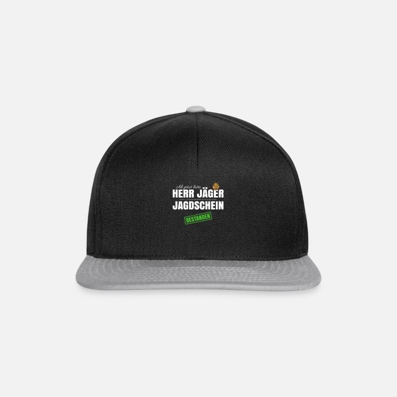 Herr Jäger - Snapback Cap - Schwarz/Grau