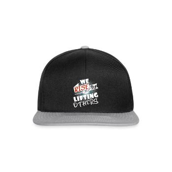 Nous nous élevons en élevant les autres - Casquette snapback - noir/gris - Devant