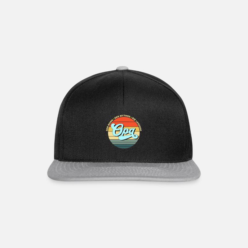 Opa, der Mann, die Mythos, die Legende - Snapback Cap - Schwarz/Grau