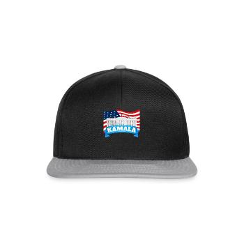 Kamala Harris 2024 For President - Snapback Cap - black/grey - Front
