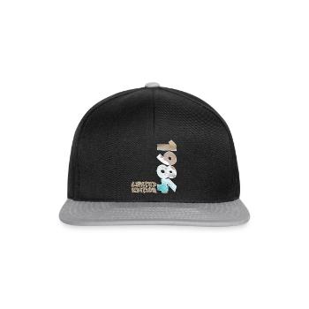 Design de plage en édition limitée de 1984 - Casquette snapback - noir/gris - Devant