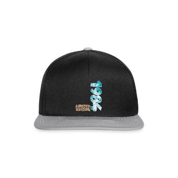 Design de plage en édition limitée de 1984 - Casquette snapback - noir/gris - Devant