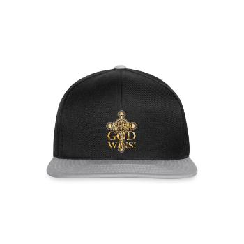 I Read The Final Chapter, God Wins - Snapback Cap - Schwarz/Grau - Vorne