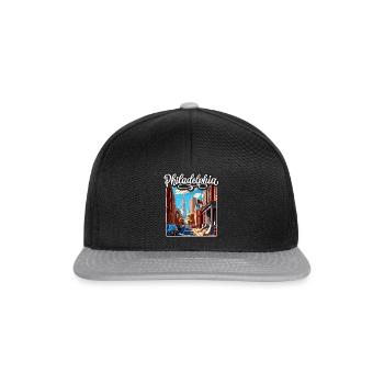 Design rétro vintage de Philadelphie - Casquette snapback - noir/gris - Devant