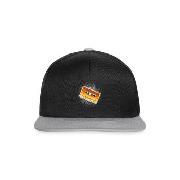 Old School Kassette Musik Retro Design - Snapback Cap - Schwarz/Grau - Vorne