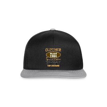 Modèle Vintage 1984 Bien Conservé Drôle Étiquette de Naissance - Casquette snapback - noir/gris - Devant
