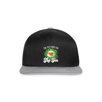 Je suis juste ici pour le thé - l’amateur de thé Design - Casquette snapback - noir/gris - Devant