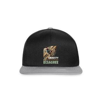La gravité et moi ne sommes pas d’accord - Climbin Free Climbing Bou - Casquette snapback - noir/gris - Devant
