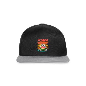 Zodiac - Sternzeichen - Scorpio - Scorpion - Snapback Cap - Schwarz/Grau - Vorne