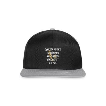 Free as a Bird: Unchanging Spirit - Snapback Cap - black/grey - Front