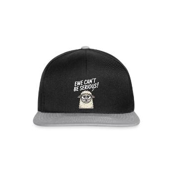 Ewe ne peut pas être sérieux - conception de mouton drôle - Casquette snapback - noir/gris - Devant