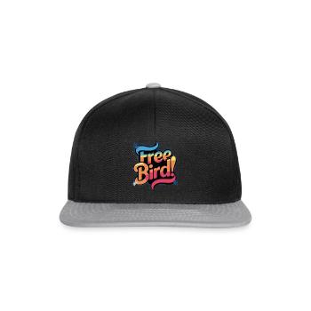 Free Bird - frei wie ein Vogel - Casquette snapback - noir/gris - Devant