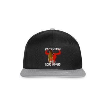 N’a rien à voir avec une femme texane - Casquette snapback - noir/gris - Devant