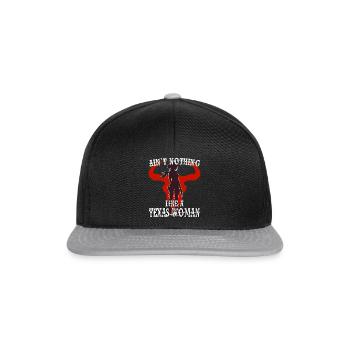 Ain't nothing like a Texas woman - Snapback Cap - black/grey - Front