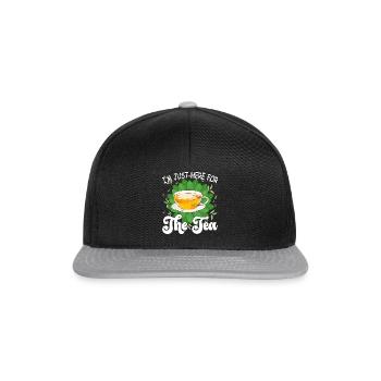 Je suis juste ici pour le thé - l’amateur de thé Design - Casquette snapback - noir/gris - Devant