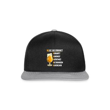 5G ist die Zukunft Bier - Snapback Cap - Schwarz/Grau - Vorne