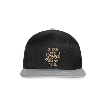 Que le Seigneur soit avec vous - Casquette snapback - noir/gris - Devant