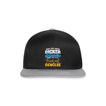Ce n’est pas un ventre, c’est une voûte d’épicerie fine - Casquette snapback - noir/gris - Devant
