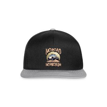 Geländewagen Fahrer - Snapback Cap - Schwarz/Grau - Vorne