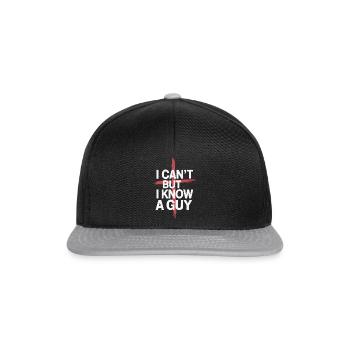 Jesus - ich kann nicht, aber ich kenn da jemanden - Snapback Cap - Schwarz/Grau - Vorne