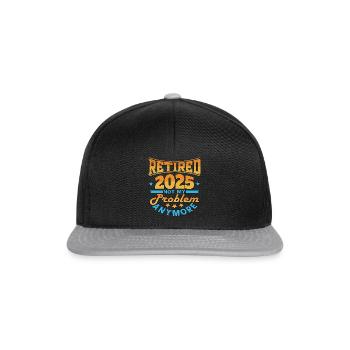 Retired 2025 - Finally Retired - Snapback Cap - black/grey - Front
