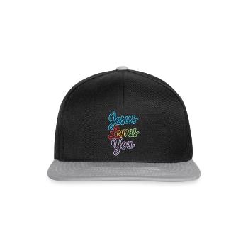 Jésus vous aime ! - Casquette snapback - noir/gris - Devant