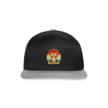 Ma fête préférée : le jour de la marmotte - Casquette snapback - noir/gris - Devant