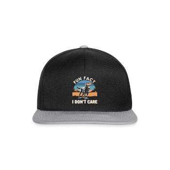 Design amusant du Labrador - Fait amusant Je m’en fiche - Casquette snapback - noir/gris - Devant