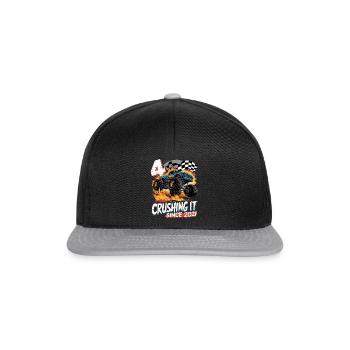 4. Geburtstag Monstertruck – Crushing It 2021 - Snapback Cap - Schwarz/Grau - Vorne