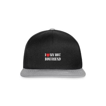 J’aime mon petit ami chaud - Casquette snapback - noir/gris - Devant
