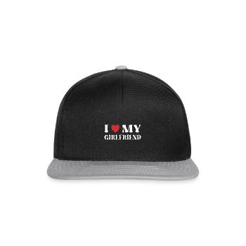 J’aime ma copine - Casquette snapback - noir/gris - Devant