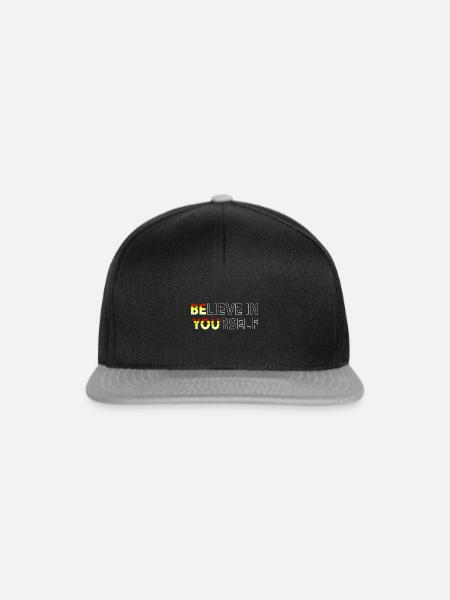 Believe in yourself - Snapback Cap - Schwarz/Grau