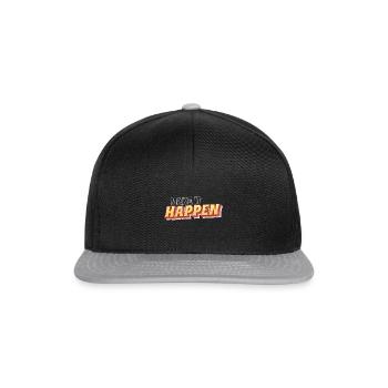 Make it happen - verwirkliche Deine Ziele - Snapback Cap - Schwarz/Grau - Vorne
