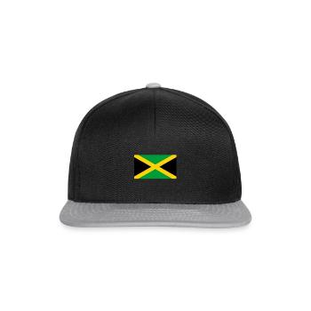 Jamaican Flag - Snapback Cap - black/grey - Front