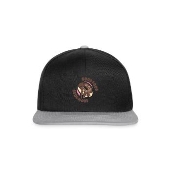 good food good mood - Snapback Cap - Schwarz/Grau - Vorne