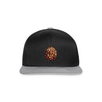 Écrou géométrique abstrait - Design de couleur - Casquette snapback - noir/gris - Devant