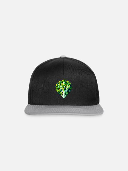 Abstrakter geometrischer Salat - Farbgestaltung - Snapback Cap - Schwarz/Grau
