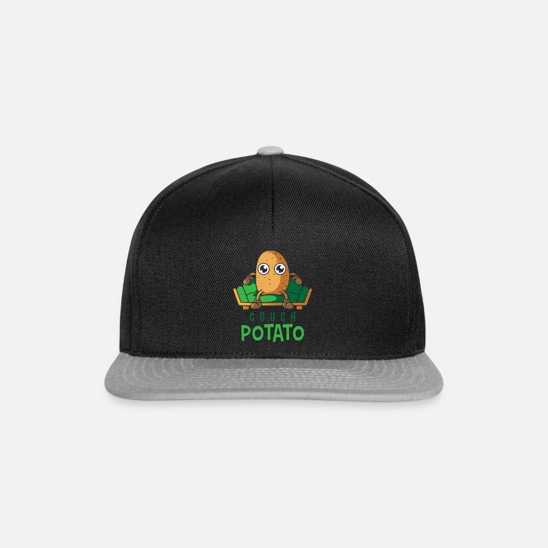 Couch Potato, gift lazy potato chill - Snapback Cap - black/grey
