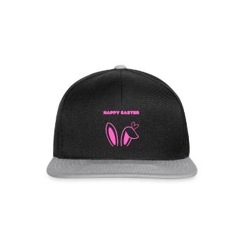 Happy Easter - Snapback Cap - Schwarz/Grau - Vorne