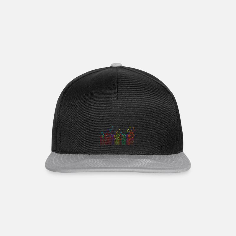 Abstract flowers - Snapback Cap - black/grey