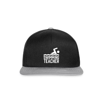 Swimming Instructor Swimming Coach Swimming Course Swimming - Snapback Cap - black/grey - Front