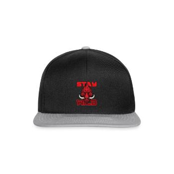 Bleib wild - Snapback Cap - Schwarz/Grau - Vorne