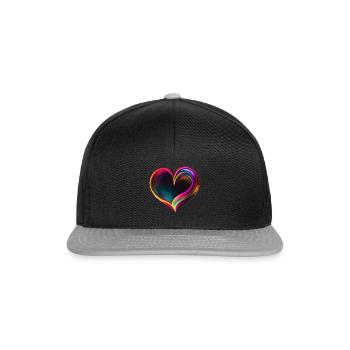 Heart for art lovers - Snapback Cap - black/grey - Front