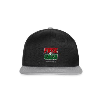 Free Gaza - Snapback Cap - Schwarz/Grau - Vorne